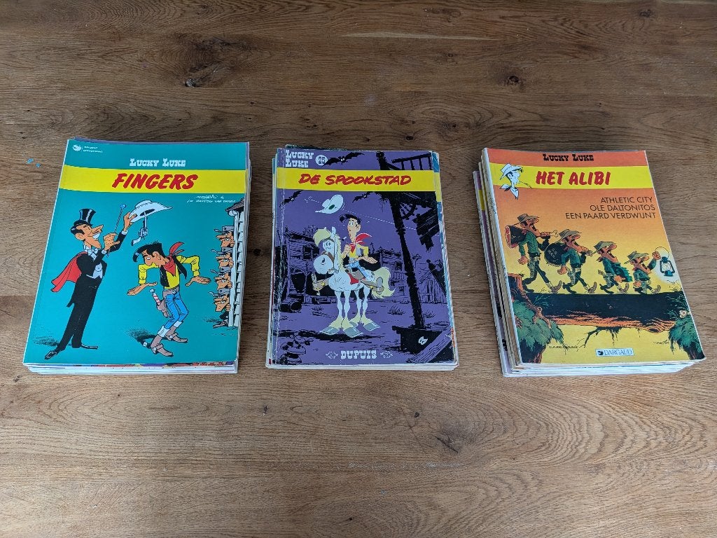 Lucky Luke stripboeken - Diverse titels, Gelezen, Ophalen of Verzenden, Morris, Meerdere stripboeken