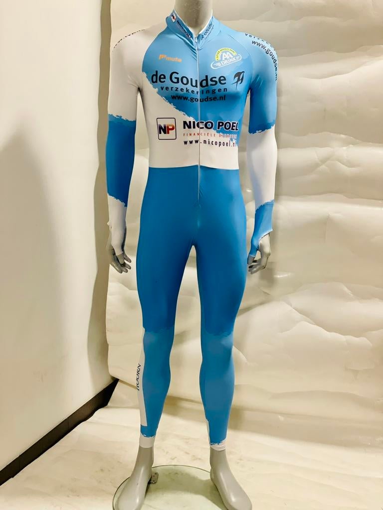 Schaatskleding schaatspak snelpak speedsuit maat S/M lycra, Sport en Fitness, Schaatsen, Ophalen of Verzenden, Zo goed als nieuw