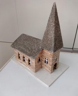 Handgemaakt Kerkje - Decoratief Model, Diversen, Ophalen of Verzenden, Zo goed als nieuw