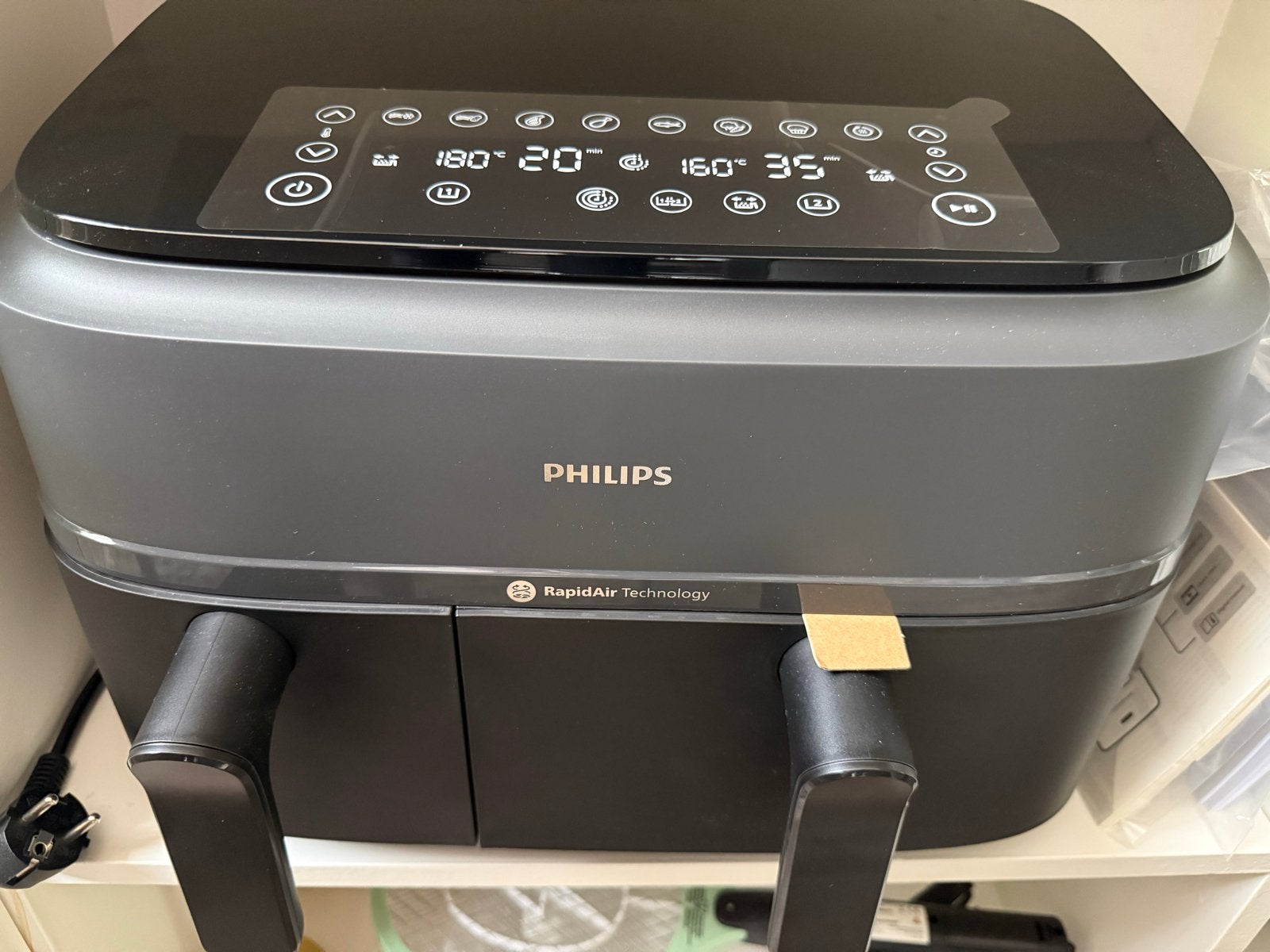 Philips Airfryer NA350/00 Dual Basket 9L – Ongebruikt