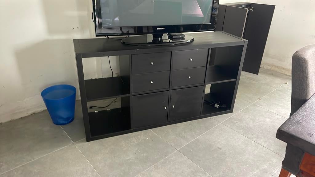 Zwarte KALLAX kast IKEA, Ophalen, Gebruikt