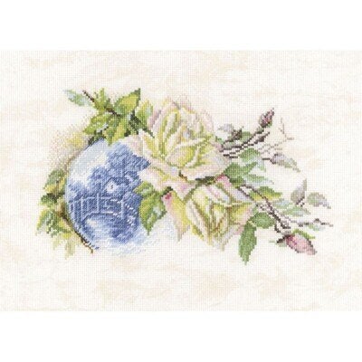 Borduurpakket white Rose M519, ., Nieuw, Ophalen of Verzenden, .