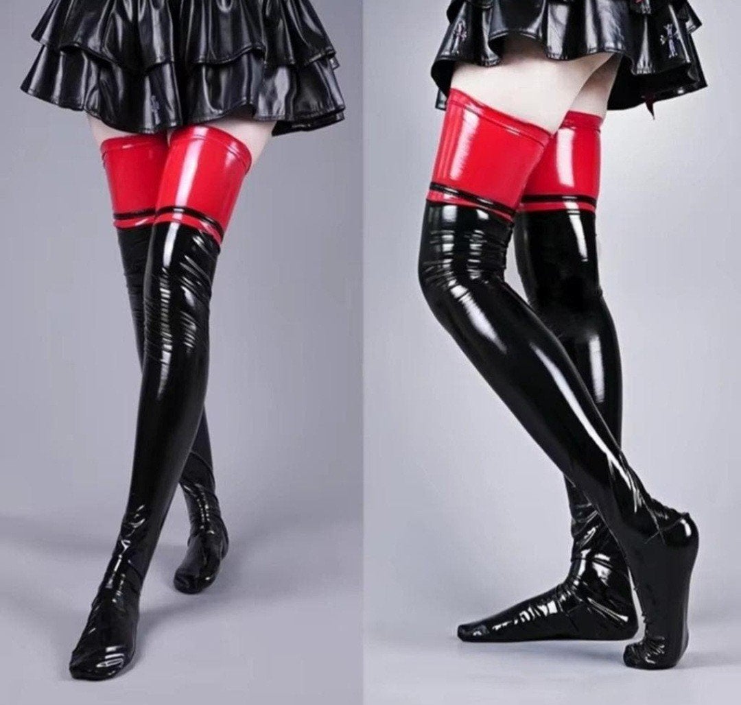 Prachtige Lak Hold Up Kousen, tm XL, Kleding | Dames, Verzenden, Nieuw, Stay-up kousen