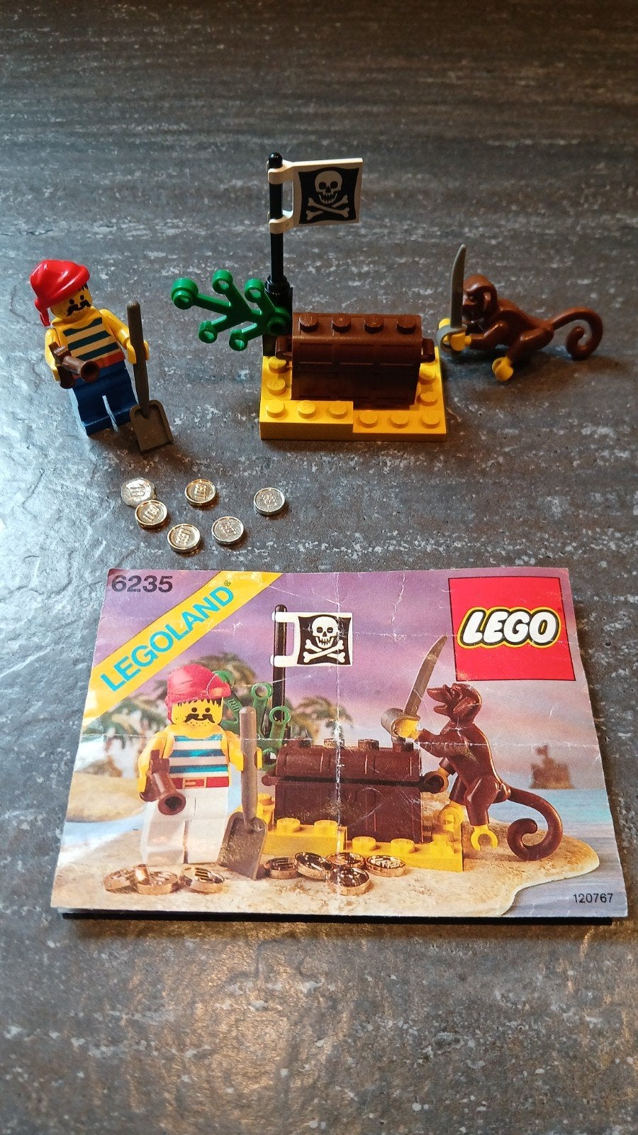 Lego Pirates 6235: Schateiland met Piraat en Aap, Compleet, Gebruikt, Lego, Complete set