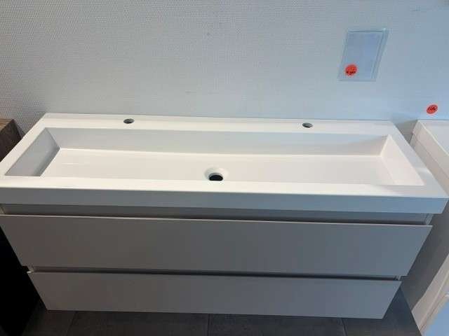 INK Badkamermeubel 120cm mat grijs, Huis en Inrichting, Badkamer | Badkamermeubels, 100 tot 150 cm, Niet ingevuld, Zo goed als nieuw