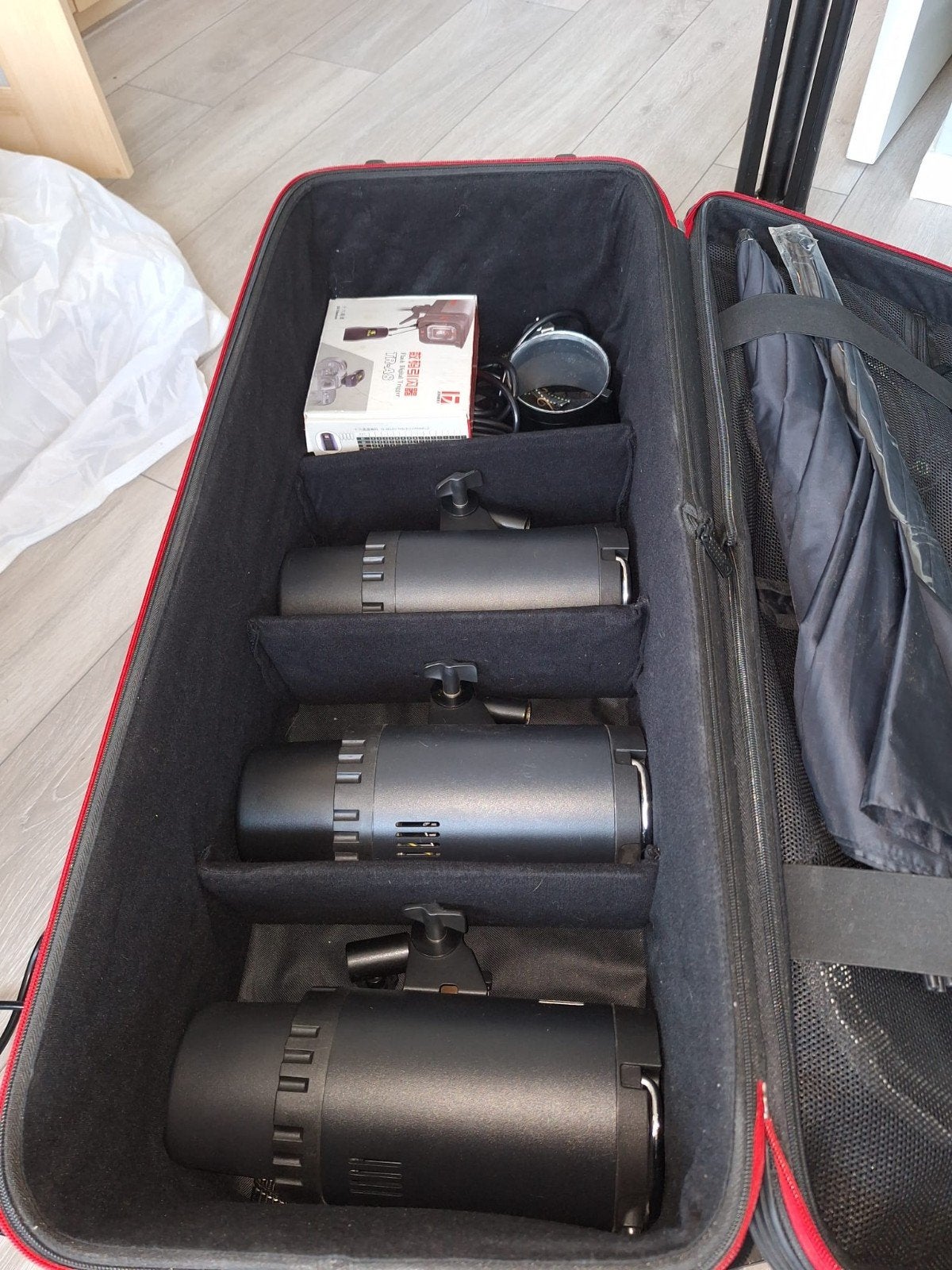 Jinbei Pro Studio Flash Set met Statieven, Ophalen, Gebruikt, Lamp of Flitsset