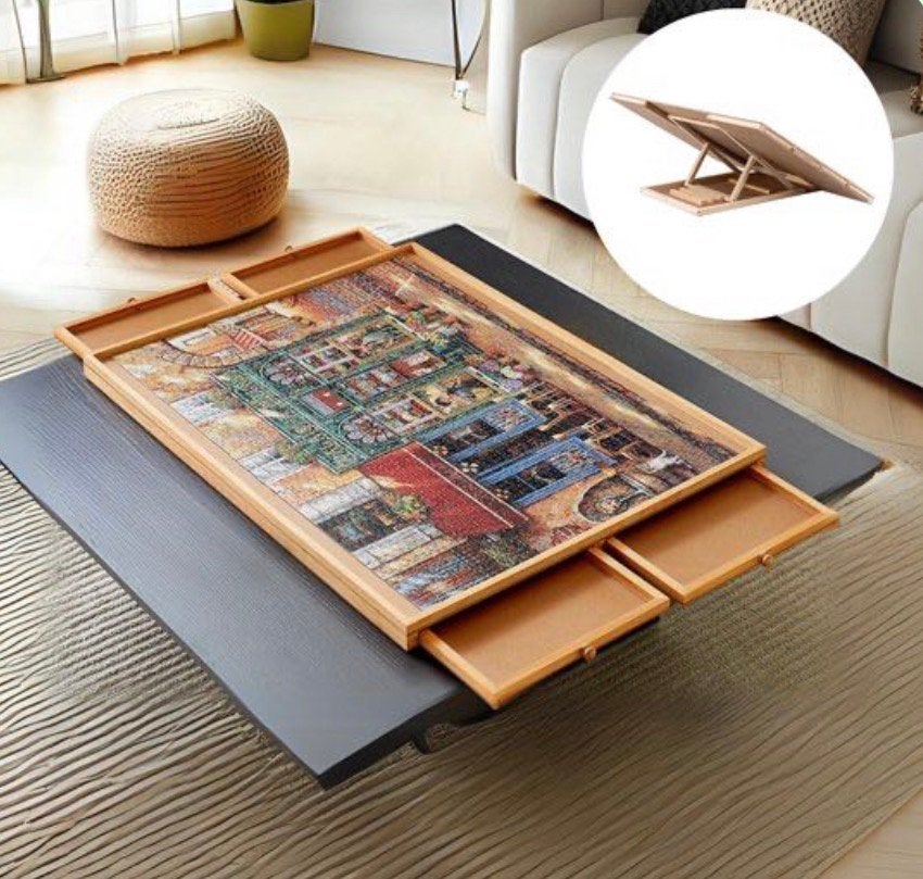 Dreamgoods Puzzeltafel met 4 Lades kantelbaar en draaibaar, Hobby en Vrije tijd, Denksport en Puzzels, Ophalen of Verzenden, 500 t/m 1500 stukjes