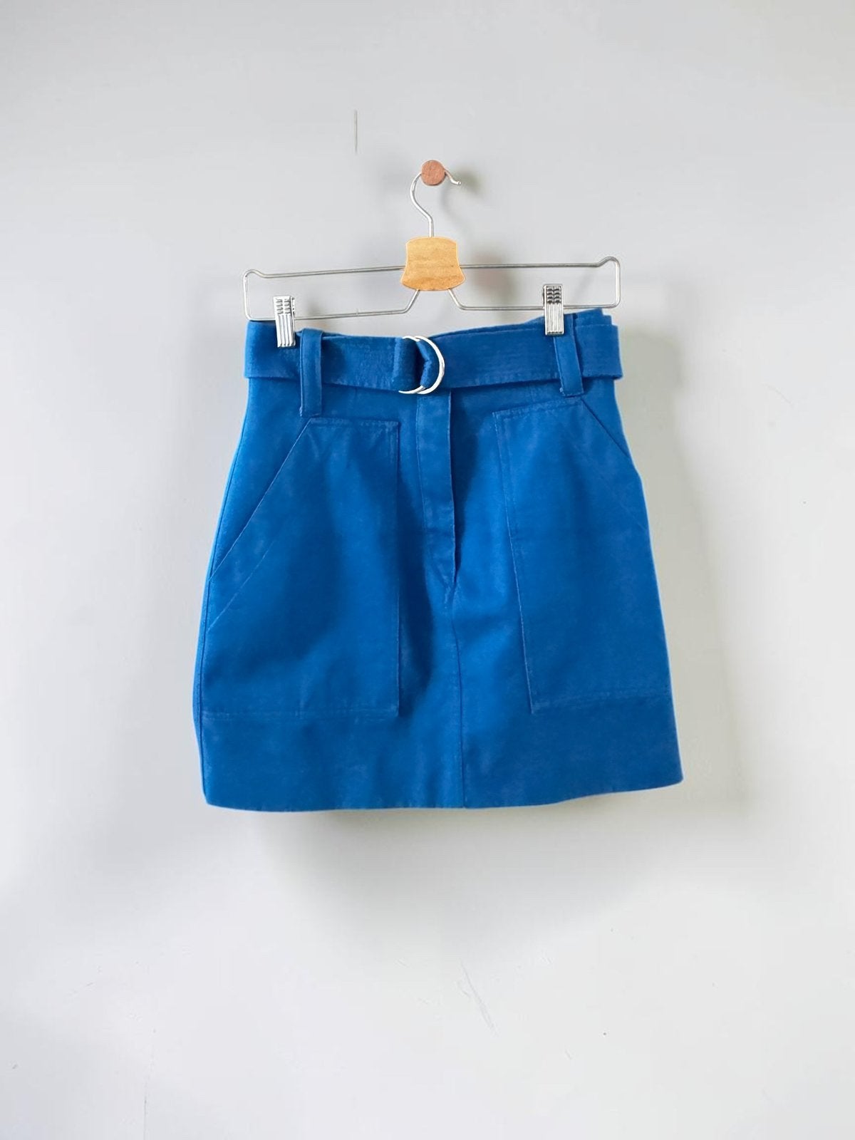 Sandro Paris rok a-lijn blauw katoen maat 3 38 M medium, Ophalen of Verzenden, Zo goed als nieuw, Maat 38/40 (M), Blauw