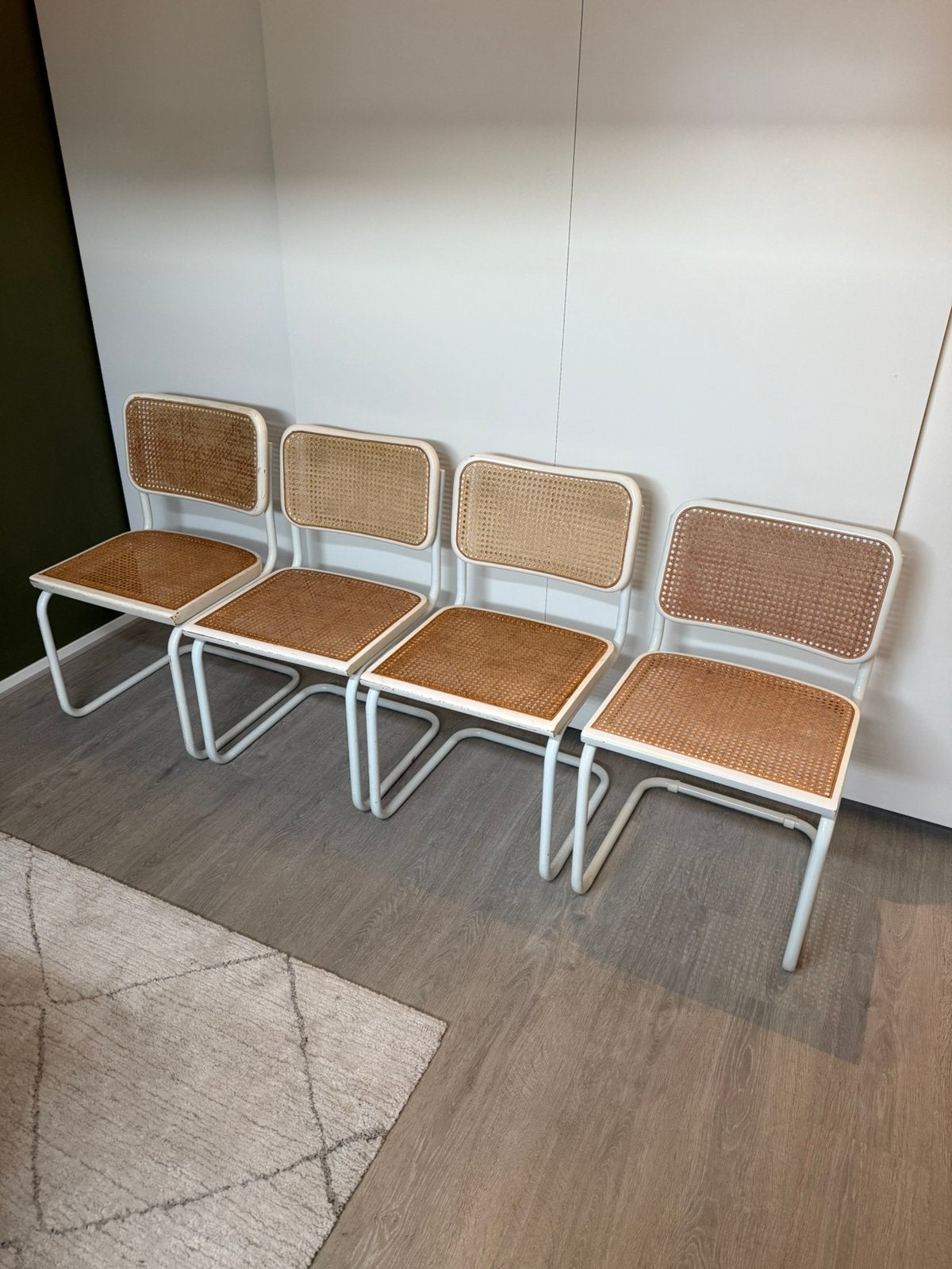 4 vintage cesca stoelen Marcel Breuer, Ophalen, Zo goed als nieuw, Bruin, Twee