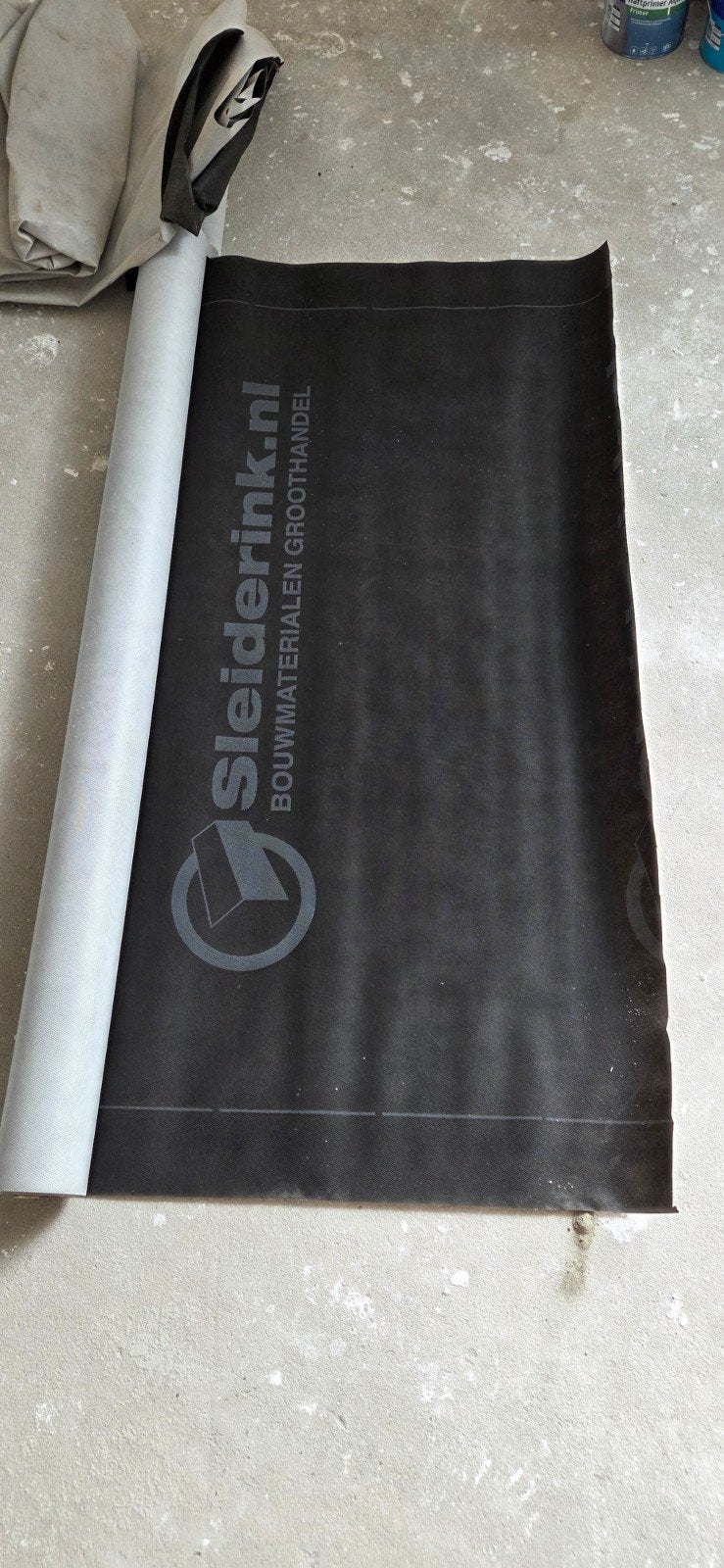 Spinvlies folie damp-open en waterdicht van Sleiderink, Ophalen, Zo goed als nieuw, 15 m² of meer, Folie