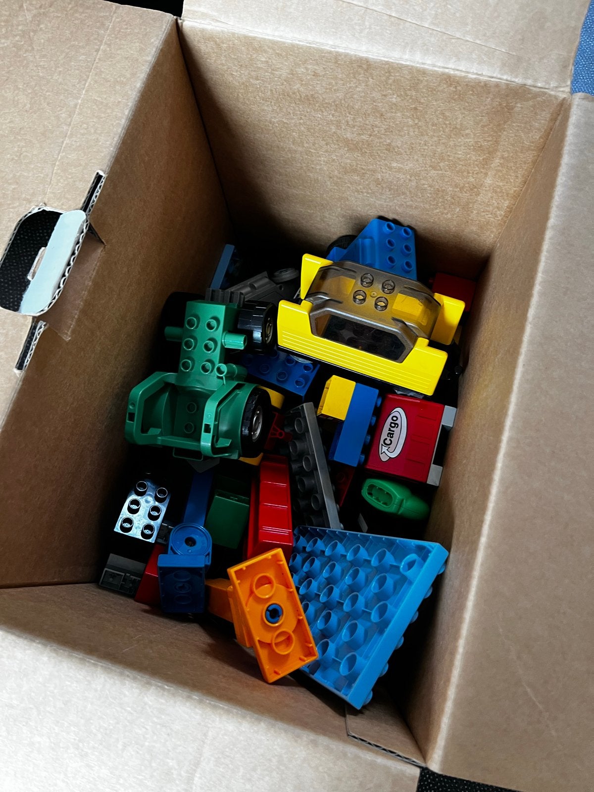 Grote partij LEGO Duplo: Trein, rails en diverse blokken, Ophalen, Gebruikt, Inclusief extra onderdelen, Duplo