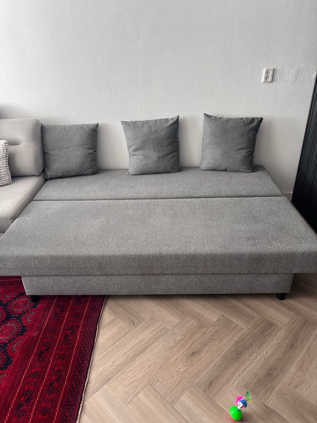 IKEA ALVDALEN slaapbank - Grijs, zo goed als nieuw, Ophalen, Tweepersoons, 140 cm, Zo goed als nieuw