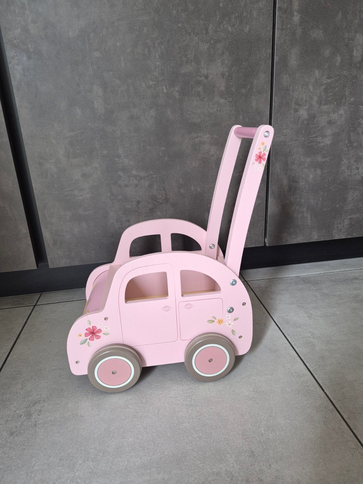 Little Dutch Houten Loopwagen Roze, Ophalen, Zo goed als nieuw