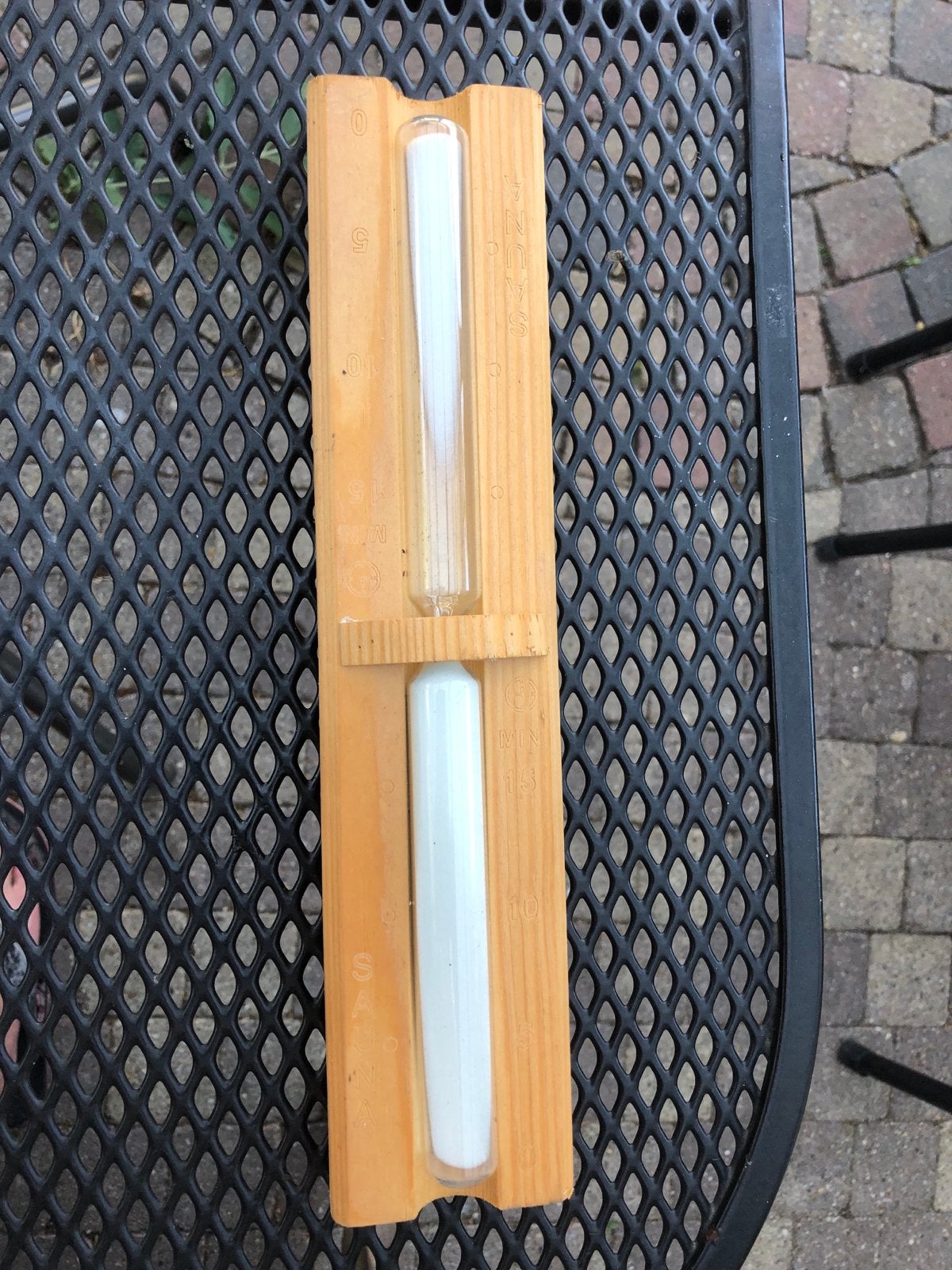 Sauna zandloper - Houten zandloper voor sauna, Ophalen, Gebruikt, Bruin, Overige typen