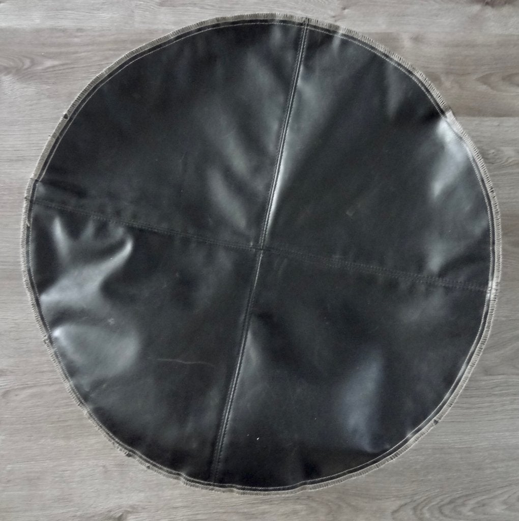 Lebel poef Hugo - zwart - 60x30 cm, Huis en Inrichting, Gebruikt, Rond, Minder dan 50 cm, Ophalen of Verzenden