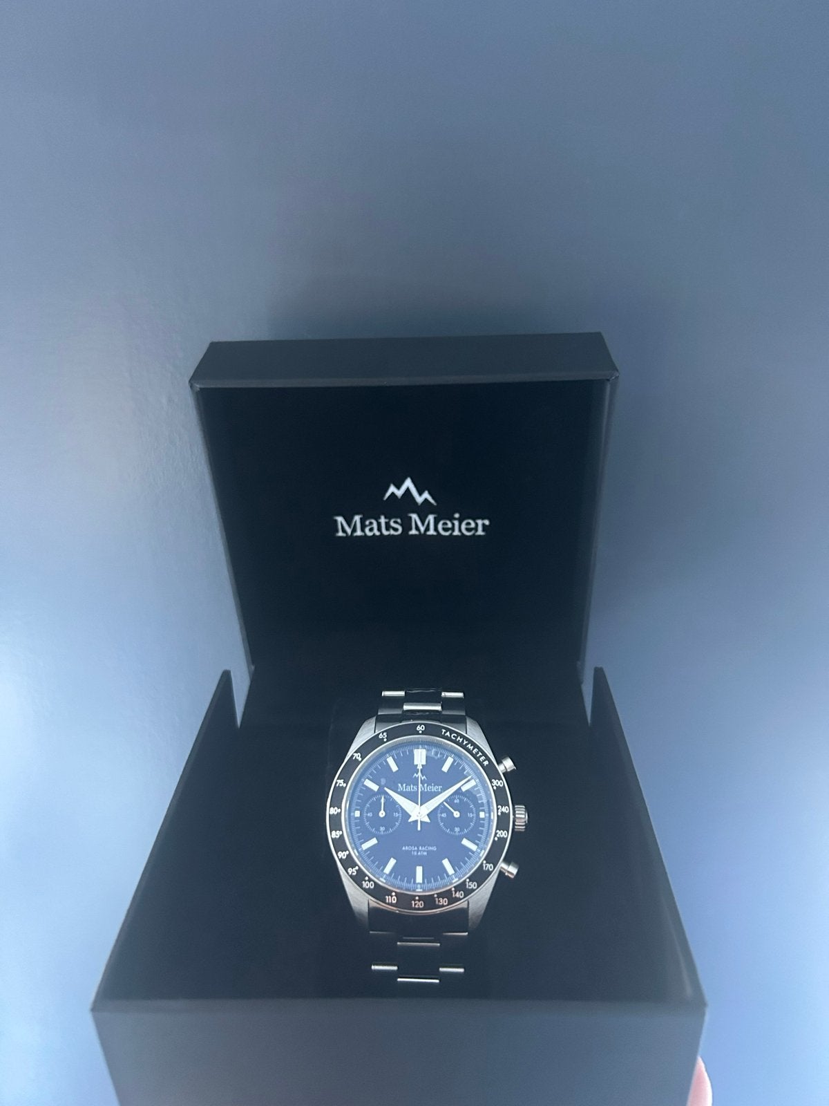 Mats Meier Arosa Racing Horloge - Zo goed als nieuw, Overige merken, Staal, Polshorloge, Ophalen of Verzenden