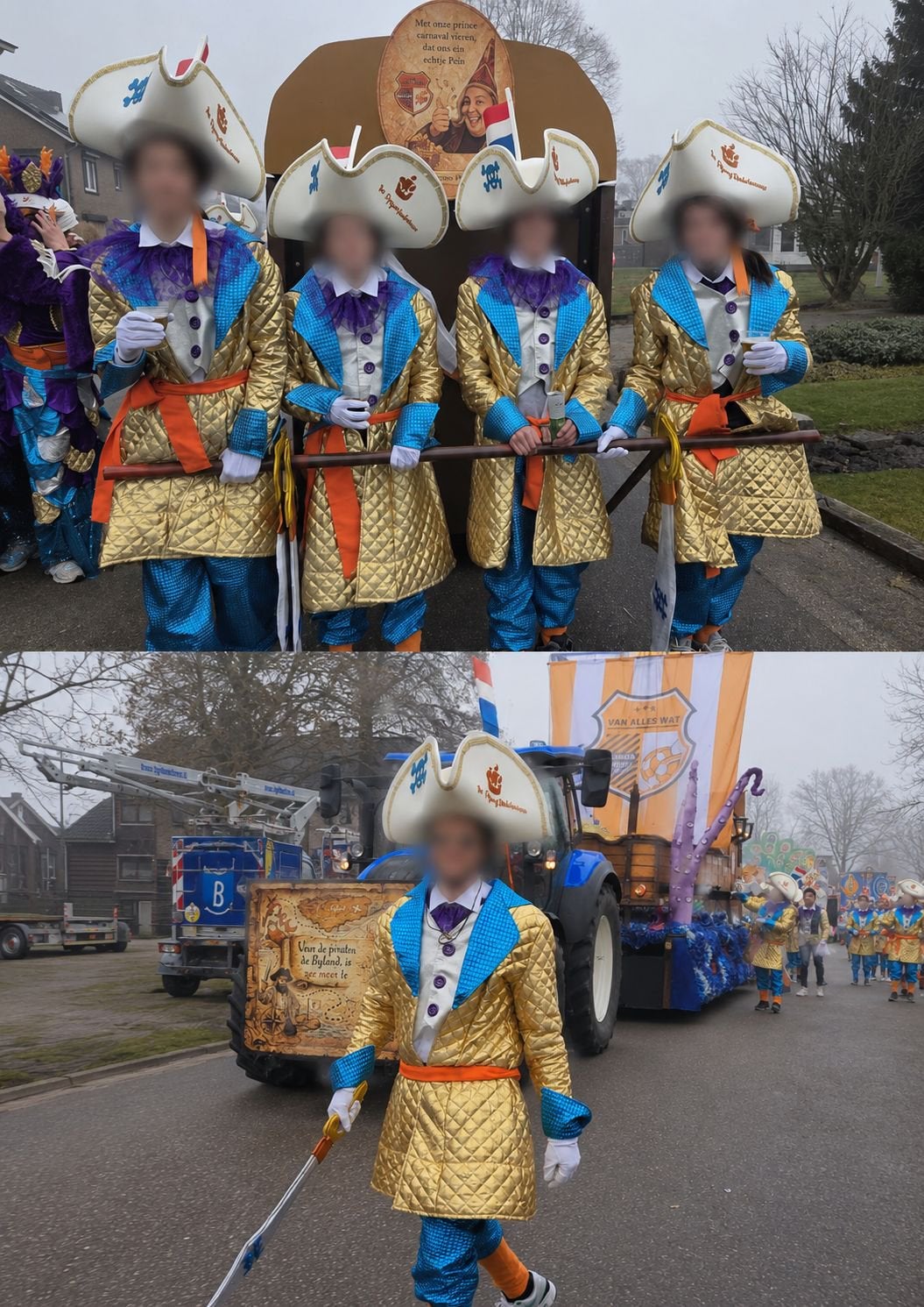 Loopgroep piraten en zeemeerminnen, Ophalen, Carnaval, Maat 42/44 (L), Kleding