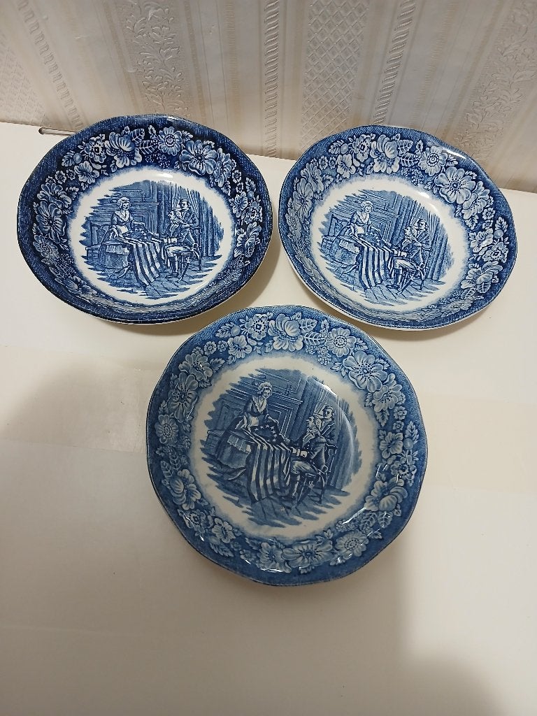 Liberty blue papschaaltjes, 3st, 13x3,5 cm, Ophalen of Verzenden