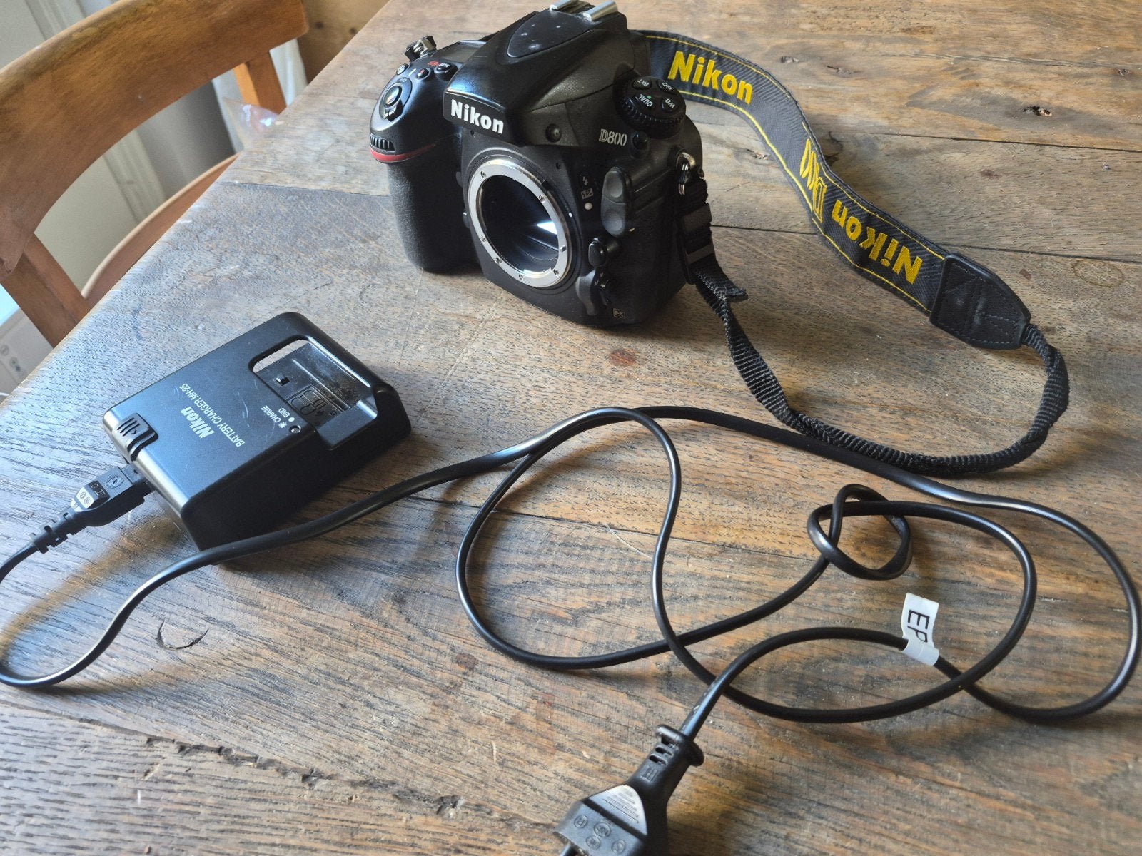 Nikon,  D800, Ingebouwde flitser, Gebruikt, Spiegelreflex, Oplader