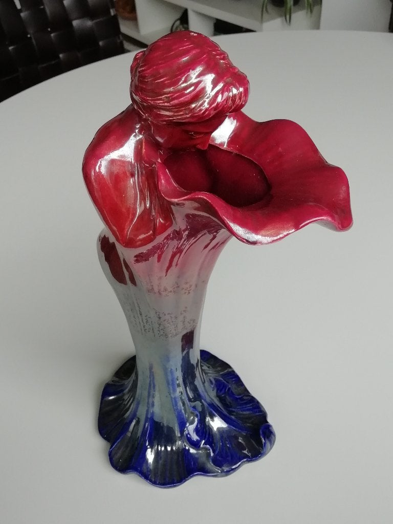 Art deco vaas, gesigneerd onderaan, Ophalen