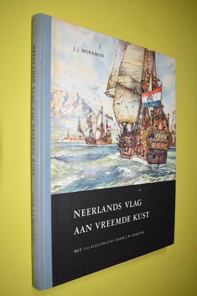 Plaatjesalbum Neerlands vlag aan vreemde kust-1955-compleet, Boeken, Ophalen of Verzenden, Gelezen, J.J. Moerman, Plaatjesalbum