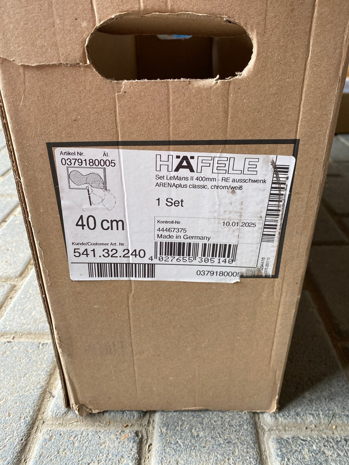 Häfele LeMans II hoekkastoplossing 40cm, chroom/wit, Ophalen, Overige typen, Nieuw, Metaal