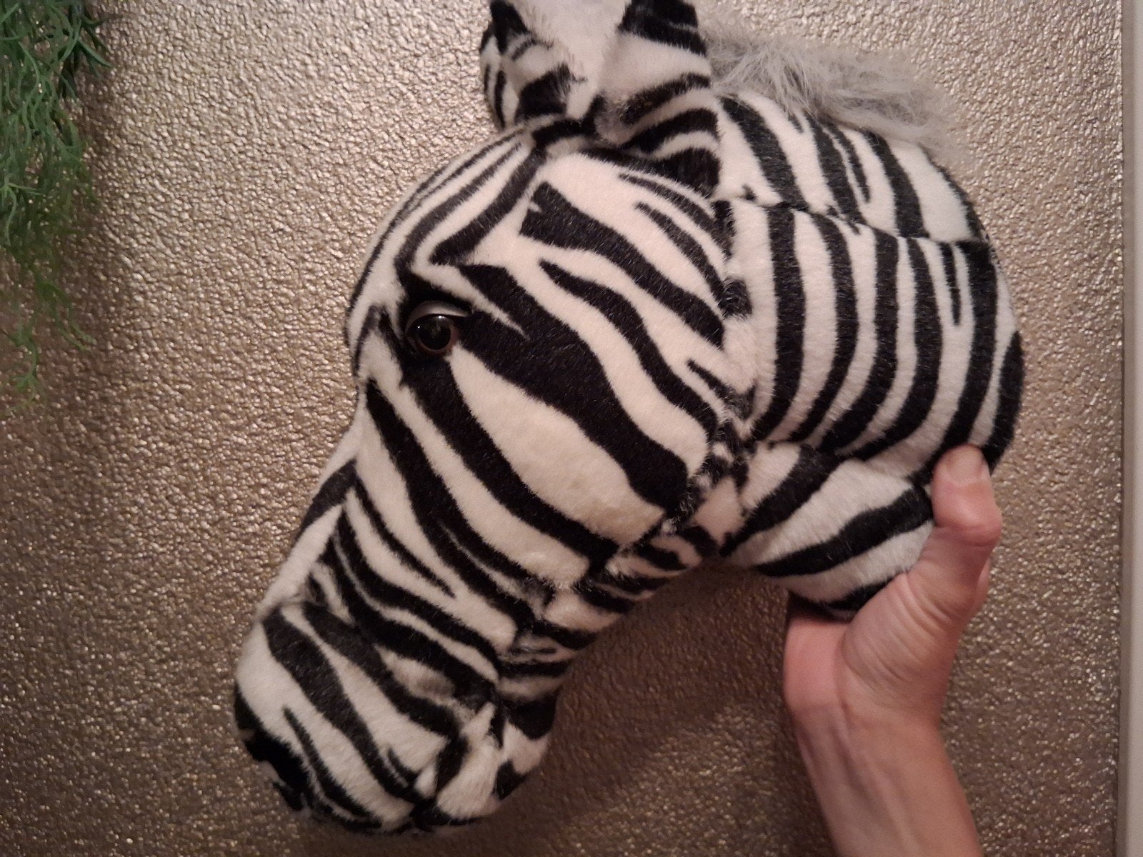Wild & Soft Pluche dierenkop zebra Wanddecoratie., Ophalen, Zo goed als nieuw, Overige typen