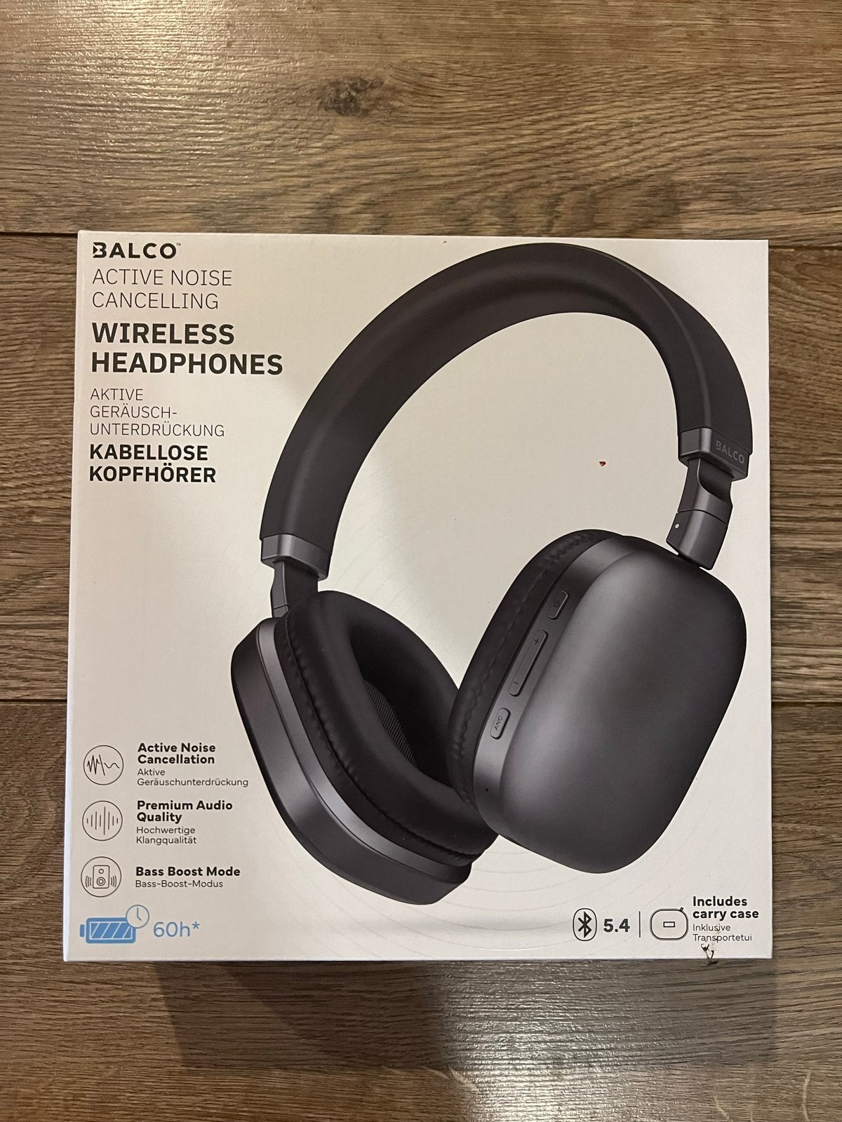 Balco Draadloze Koptelefoon met Active Noise Cancelling, Overige merken, Nieuw, Ophalen of Verzenden, Over oor (circumaural)