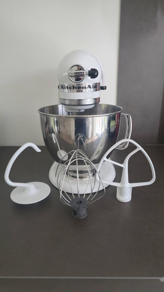 KitchenAid Artisan 4,8 liter Wit (5KSM150PSEWH), 4 liter of meer, Ophalen, Gebruikt, 3 snelheden of meer