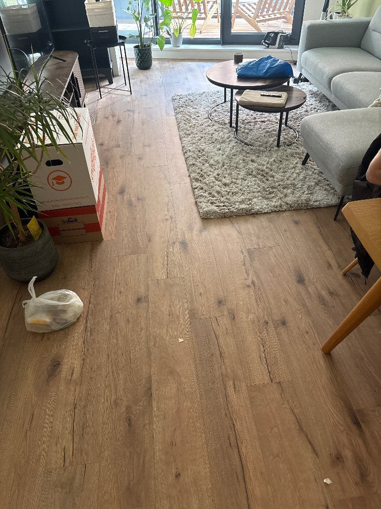 Laminaat Powell Eiken 1 jaar oud 65m2 + 7m2 ongebruikt, Ophalen, Zo goed als nieuw