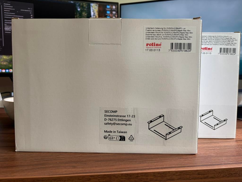 Roline Ondertafelhouder voor KVM/NUC/Mini PC/Thin Clients, Ophalen of Verzenden, Zo goed als nieuw