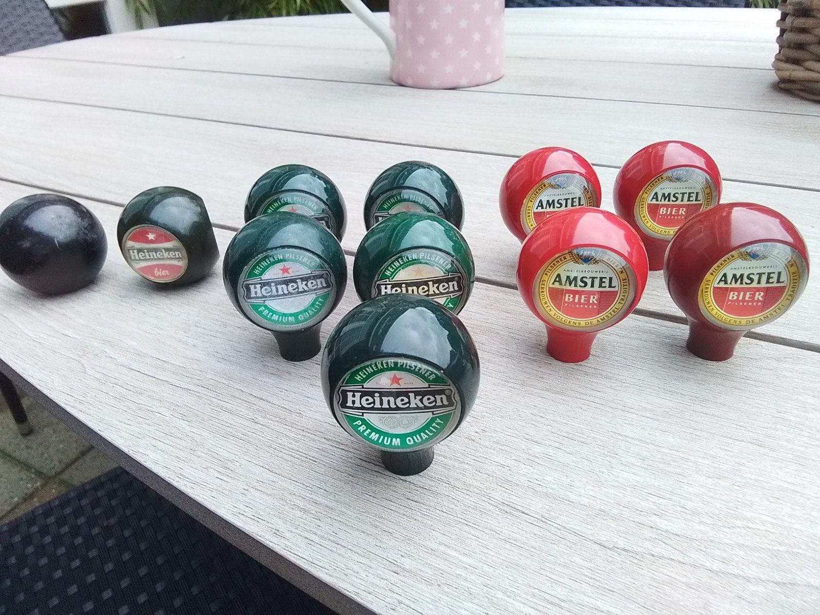 Bier tapknoppen Heineken en Amstel. p/st voor 5 tot 10 euro, Ophalen of Verzenden, Gebruikt, Overige typen, Heineken