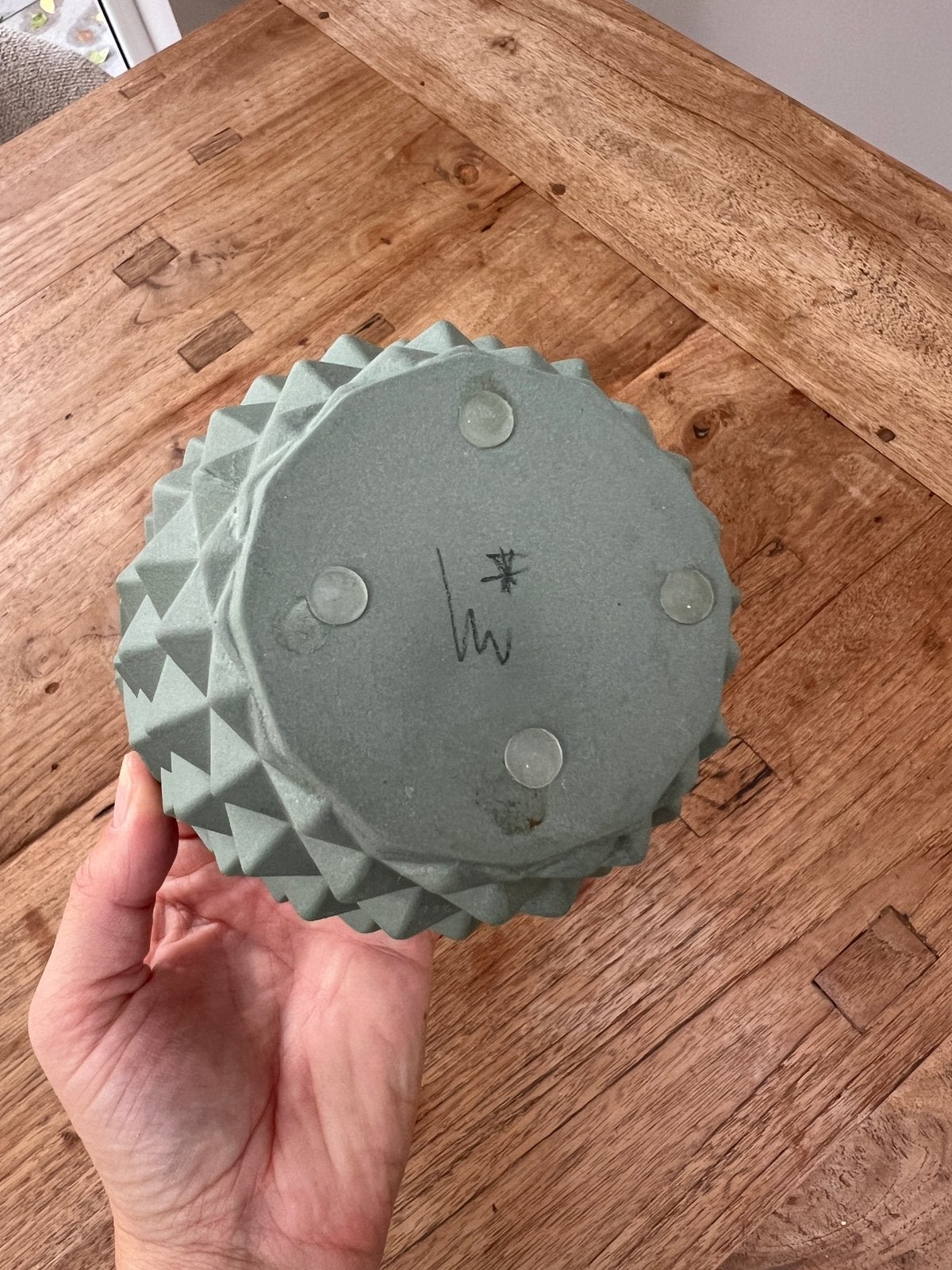 Pineapple vaas van Lenneke Wispelwey, Handgemaakt, 14 cm, Ophalen of Verzenden, Zo goed als nieuw