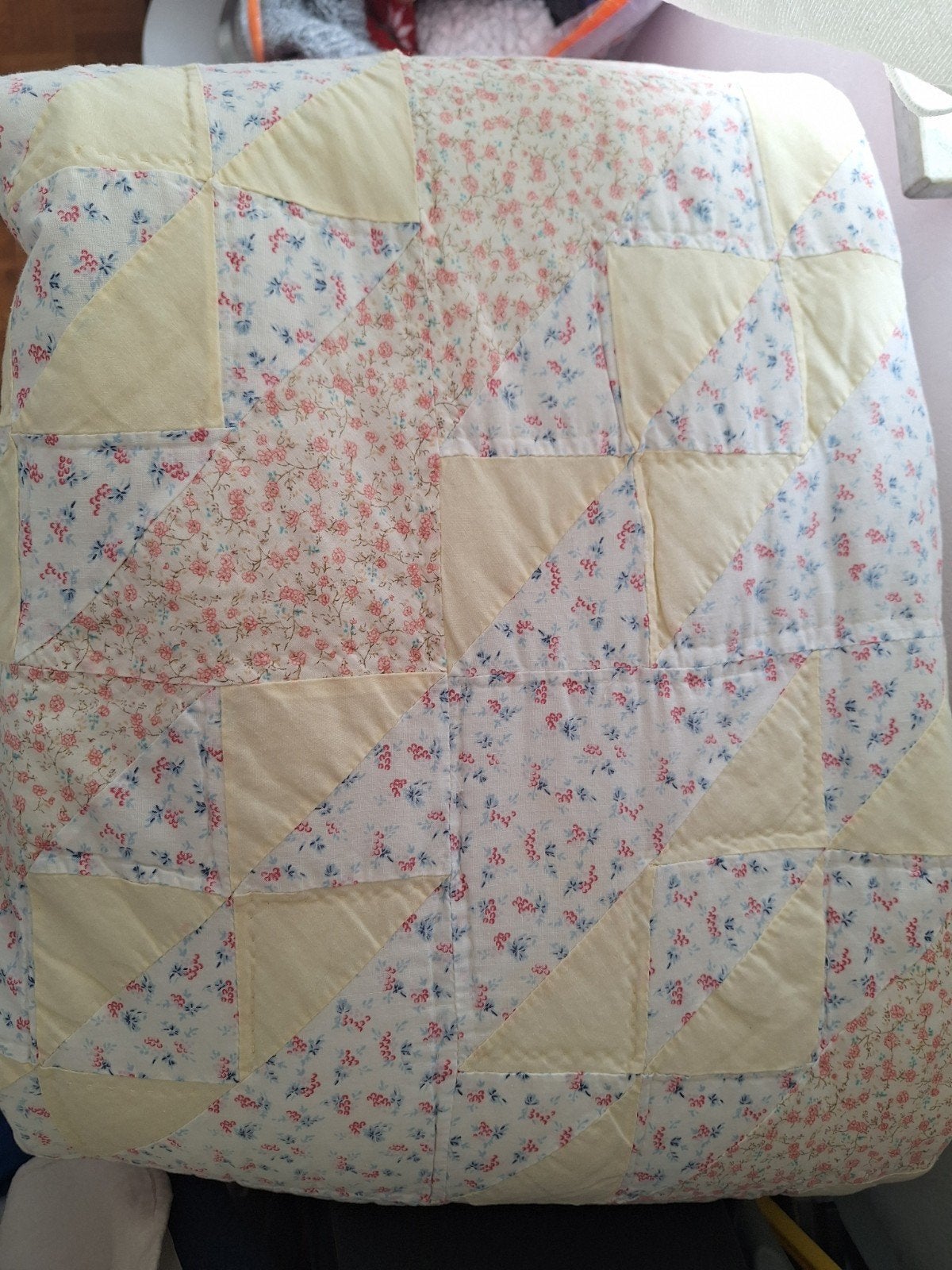 2-persoons bedplaid katoen patchwork quilt - Bloemenpatroon, Ademend, Meerkleurig, Katoen, Ophalen of Verzenden