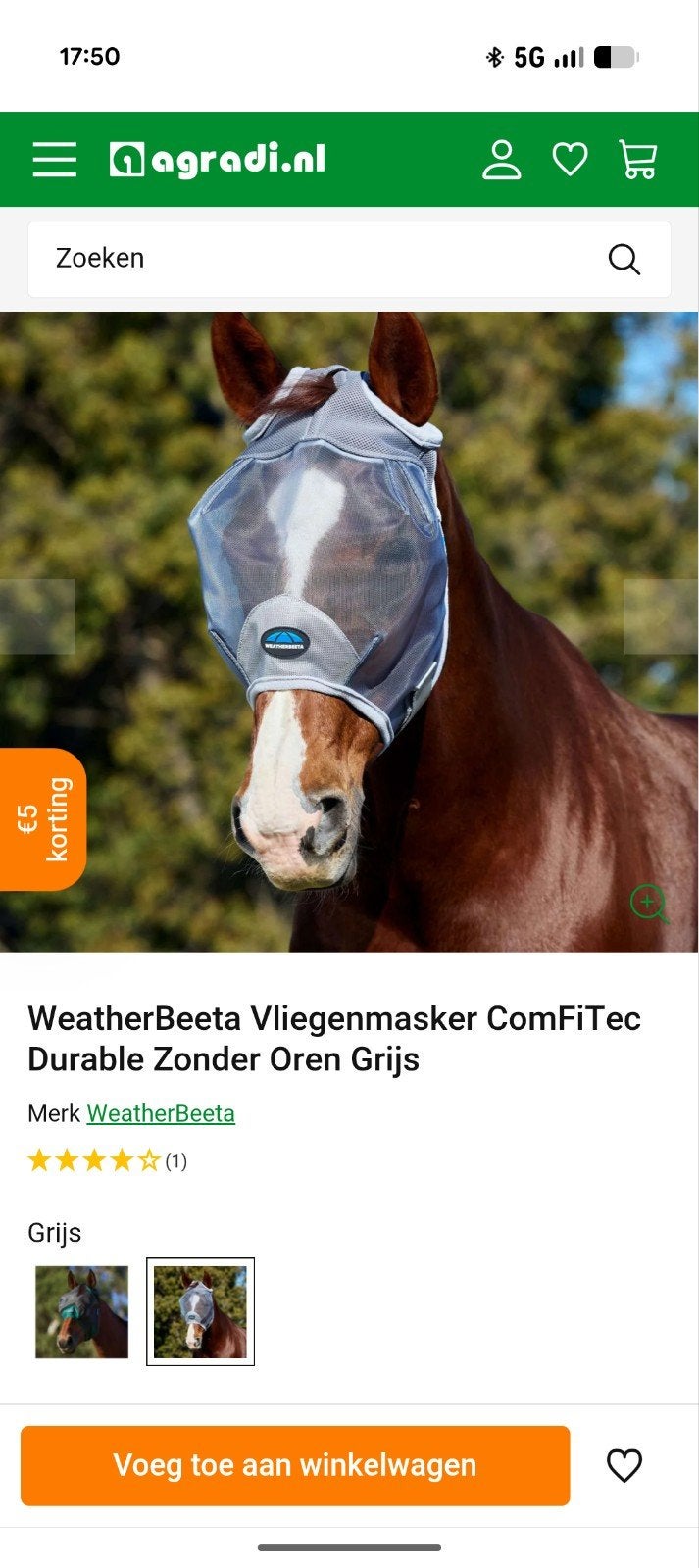 Nieuw vliegenmasker xfull, Dieren en Toebehoren, Paarden en Pony's | Verzorgingsproducten, Ophalen of Verzenden, Nieuw