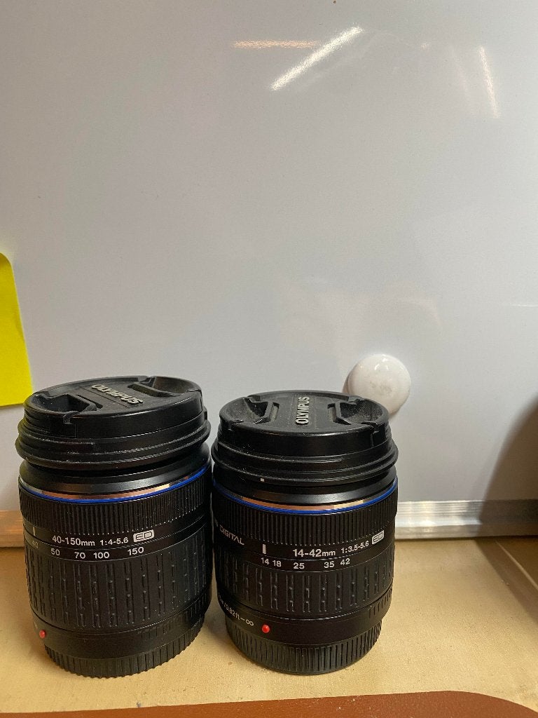 2 Olympus lenzen te koop – 14-42mm en 40-150mm (goede staat), Ophalen of Verzenden, Gebruikt, Olympus, Telelens