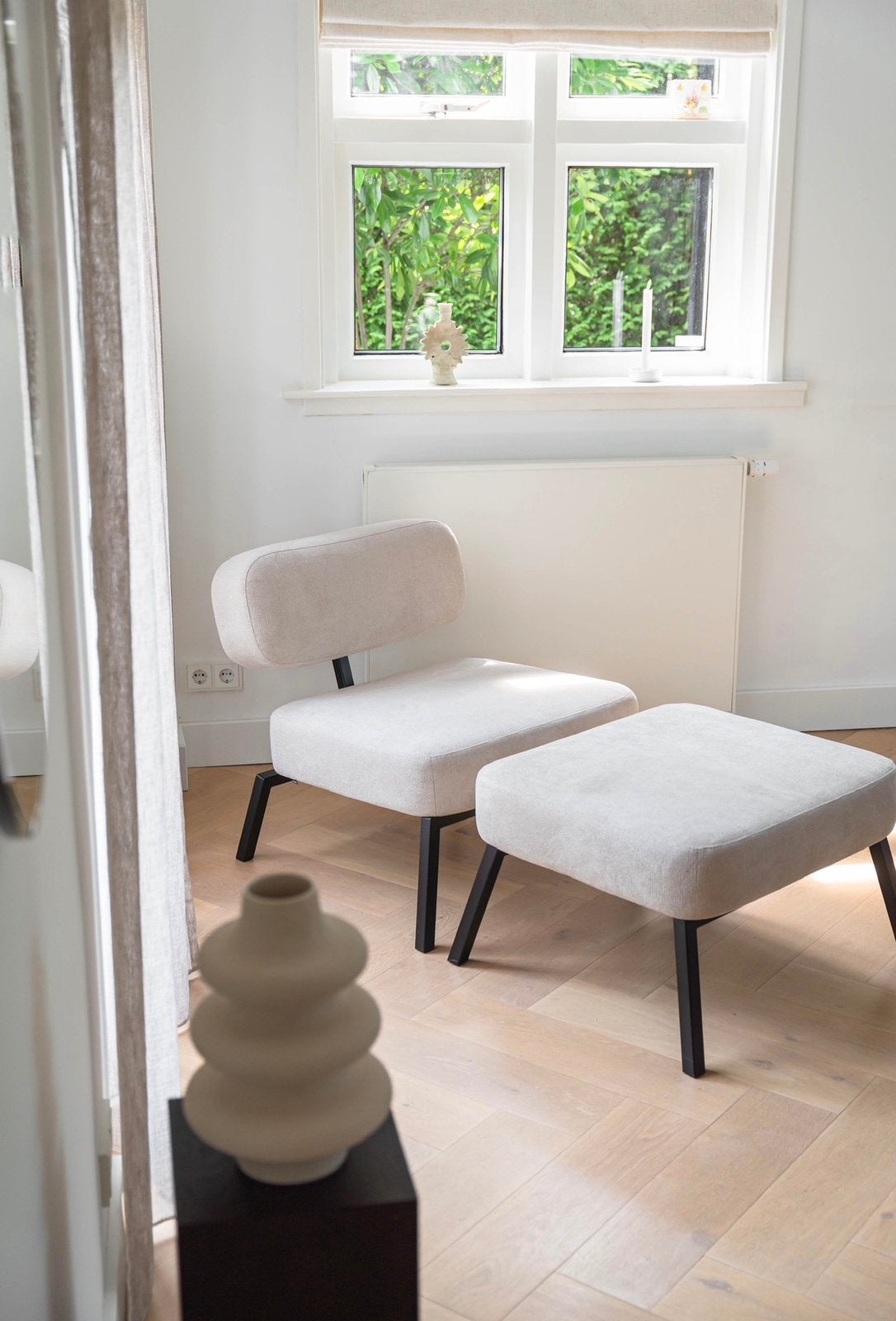 Studio henk fauteuil  ode + ottoman hocker, Huis en Inrichting, Fauteuils, Zo goed als nieuw, 75 tot 100 cm, Ophalen