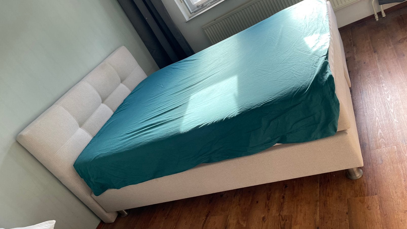 Boxspring bed 160x210, Ophalen, Gebruikt, Tweepersoons, 180 cm
