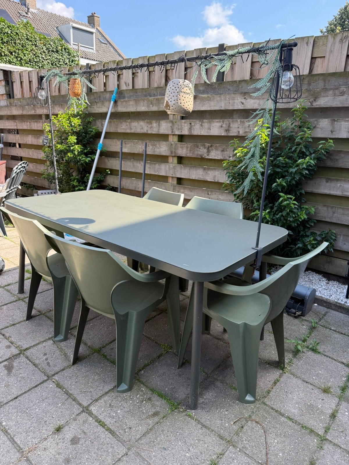 Tuintafel, Ophalen, Gebruikt, Rechthoekig, Aluminium