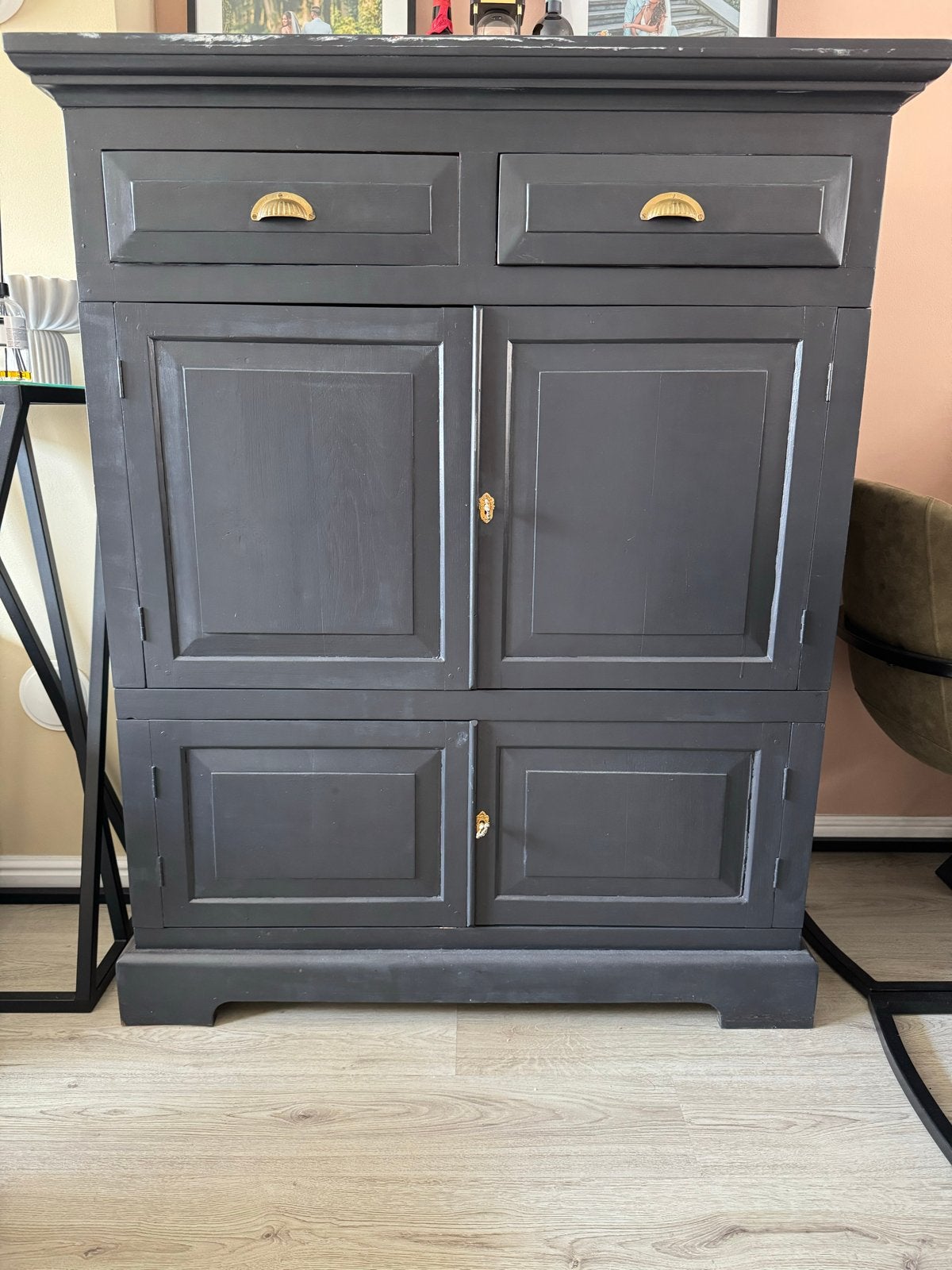 Massief eiken kast/ tv kast, Gebruikt, 100 tot 150 cm, Eikenhout, Ophalen of Verzenden