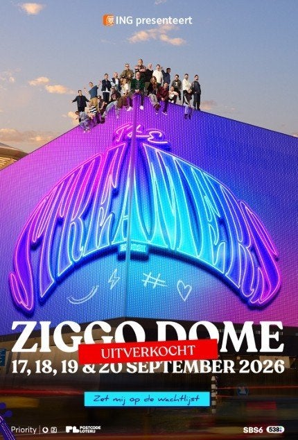Streamers 19 Sep 20:00 - ZiggoDome - 6 Tickets Staanplaatsen, Drie personen of meer, September