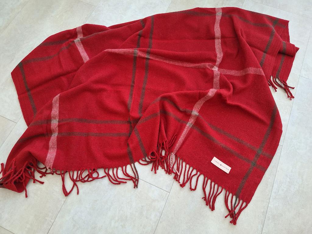 Tommy Hilfiger plaid/deken, 80pct.wol & 20 pct. Polyester,, Huis en Inrichting, Woonaccessoires | Plaids en Woondekens, Ophalen of Verzenden