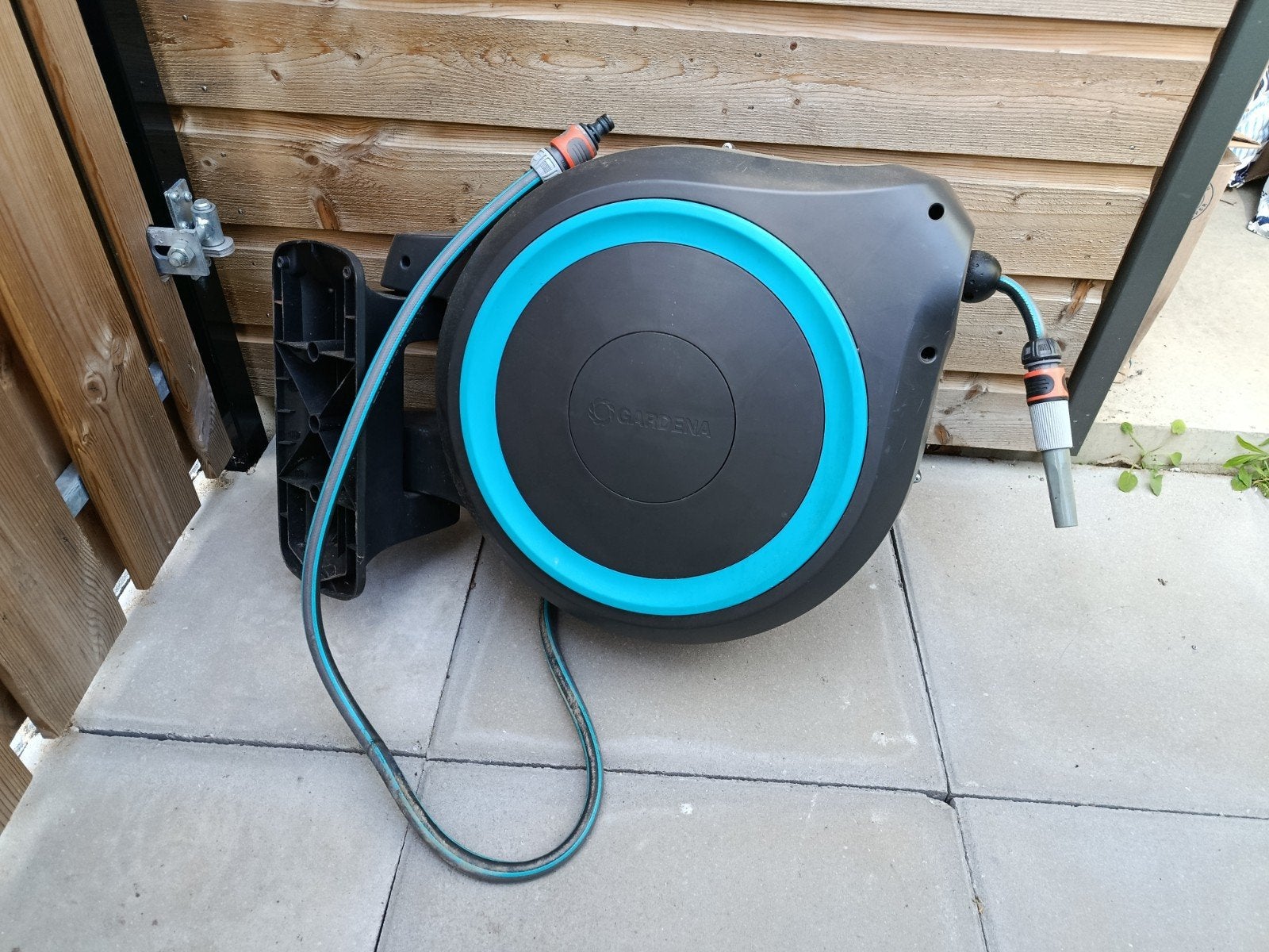 Gardena wandslangenbox 35m, Ophalen of Verzenden, Gebruikt