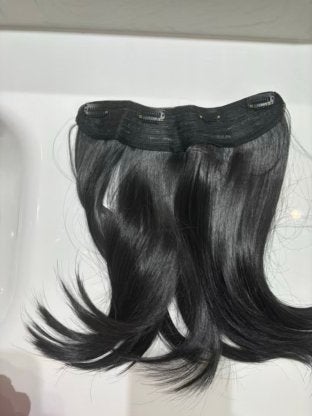 Clip in extensions zwart, Ophalen of Verzenden, Zo goed als nieuw, Pruik of Haarverlenging