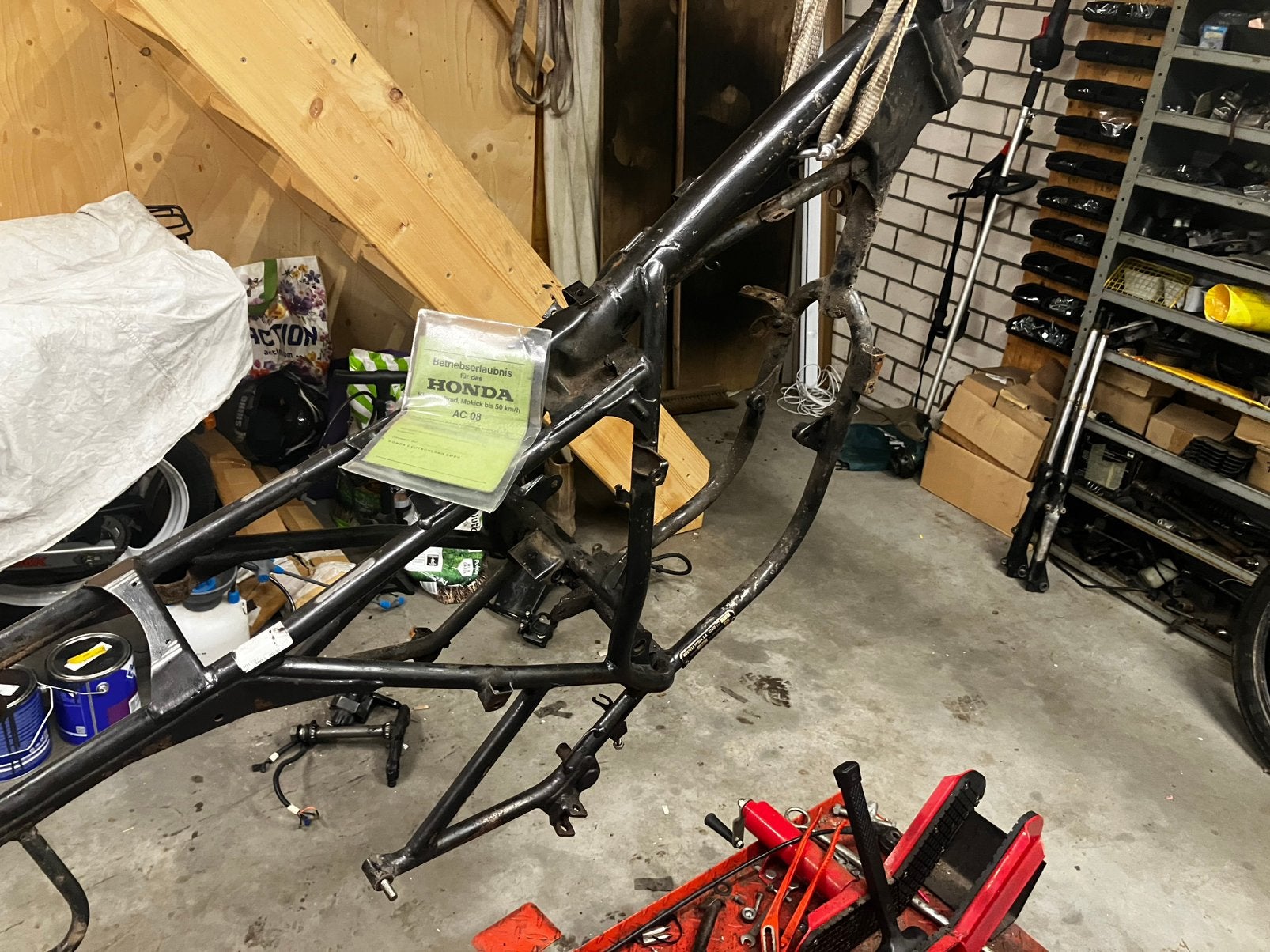 Honda nsr frame met duitse papieren mb mt mbx, Ophalen, Gebruikt, Frame