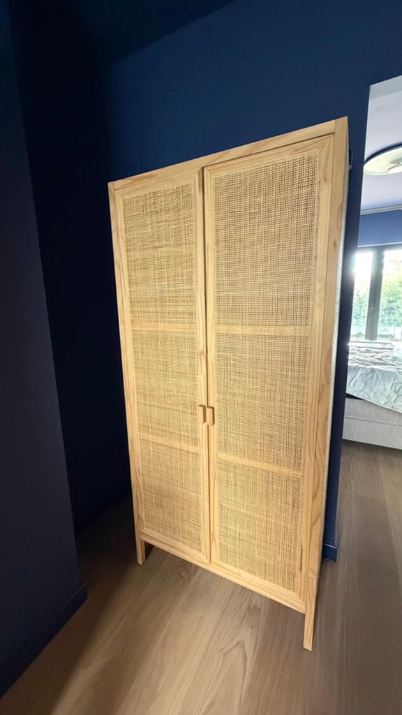 Bloomingville Mariana kabinet/kast rotan - nieuwstaat 180 cm, Huis en Inrichting, Kasten | Kledingkasten, Ophalen, Met deur(en)