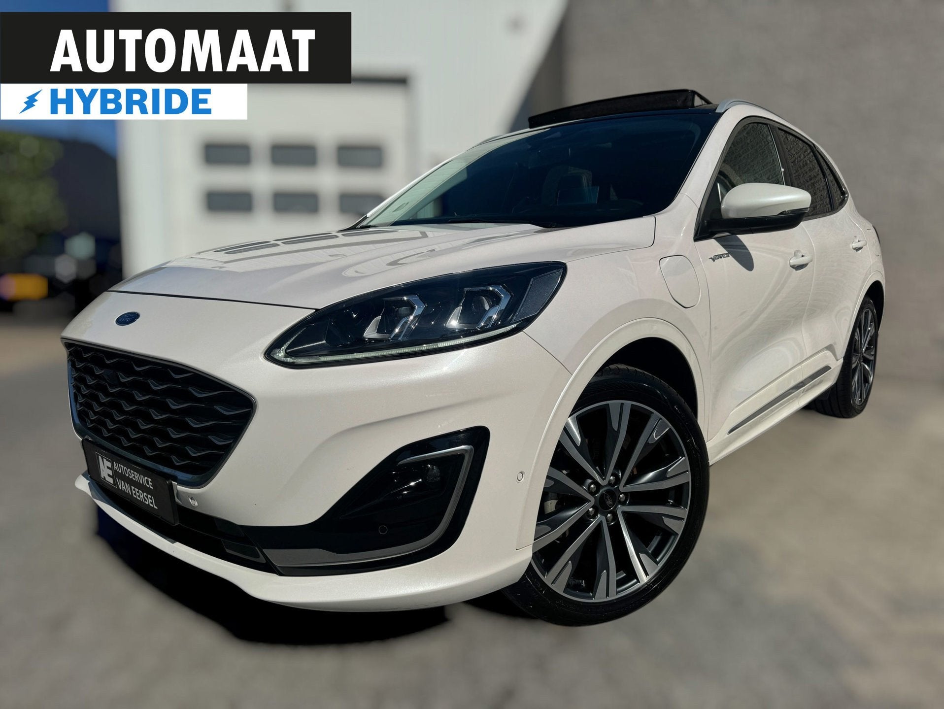 Ford Kuga 2.5 PHEV ST-Line X Vignale HEAD-UP / PARELMOER / C, Auto's, 14 kWh, Gebruikt, 4 cilinders, Wit