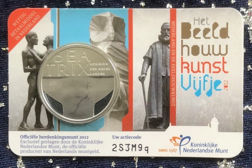 Nederland - 5 euro coincard - Het Beeldhouwkunst Vijfje, Verzenden, Koningin Beatrix, Euro's