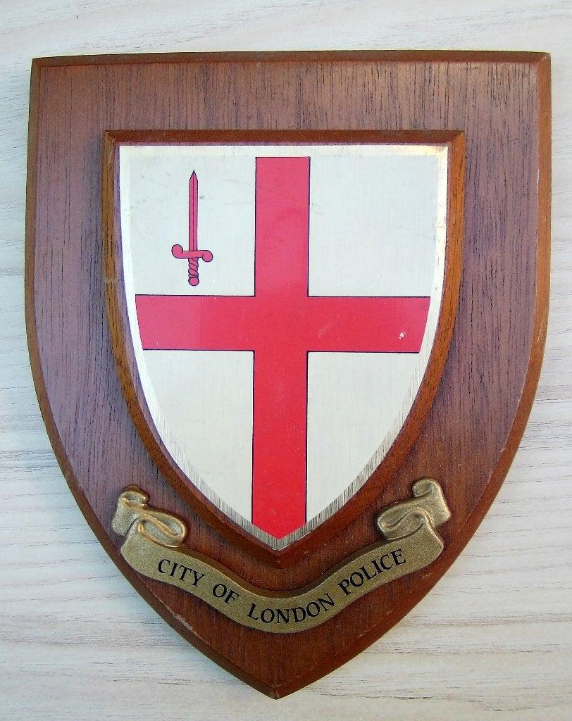 Wapenschild City of London Police, Verzamelen, Ophalen of Verzenden, Overige soorten, Engeland, Embleem of Badge