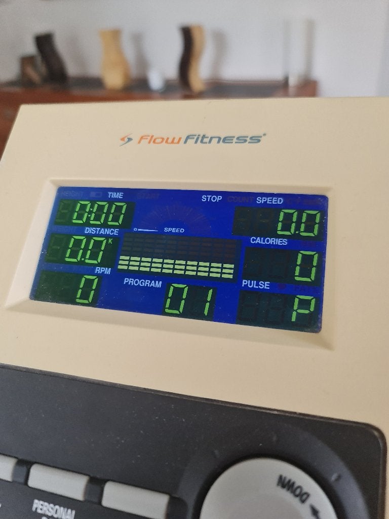 Goed werkende Flow Fitness hometrainer, Ophalen, Gebruikt, Metaal, Benen